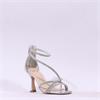 Una Healy Outlaw Glitter Strap High Heel - Chrome